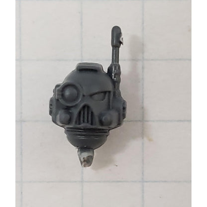 40k Space Marine Bits Devastator Targeter Helmet Head w Comms #18