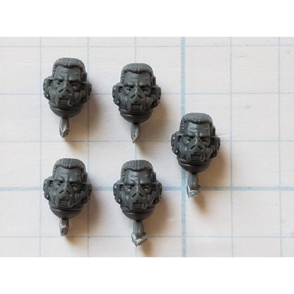 40K Space Marine Bits Assault Intercessor Sergeant Respirator Head #62 x5 Set