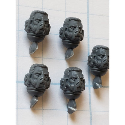 40K Space Marine Bits Assault Intercessor Sergeant Respirator Head #62 x5 Set