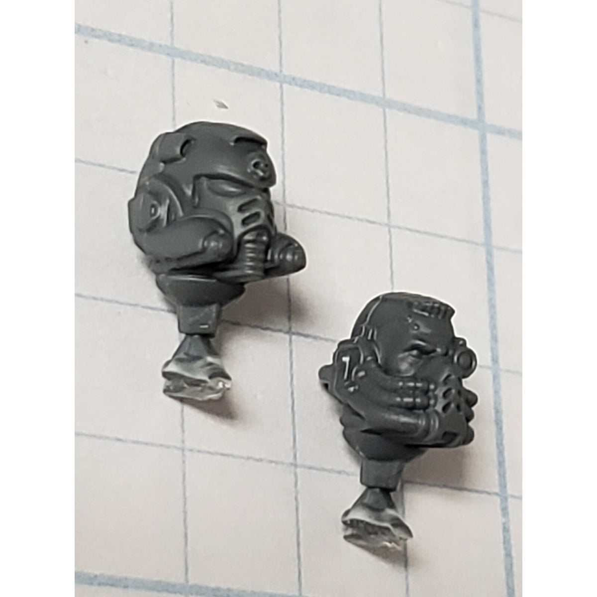 40k Space Marine Bits Aggressor Gravis Armor Sergeant Bare & Helmet Head Set