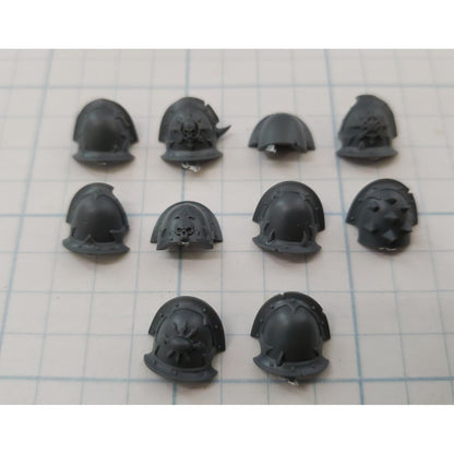 40K Chaos Space Marine Bits Legionary Shoulder Pads w Icons Skulls x10
