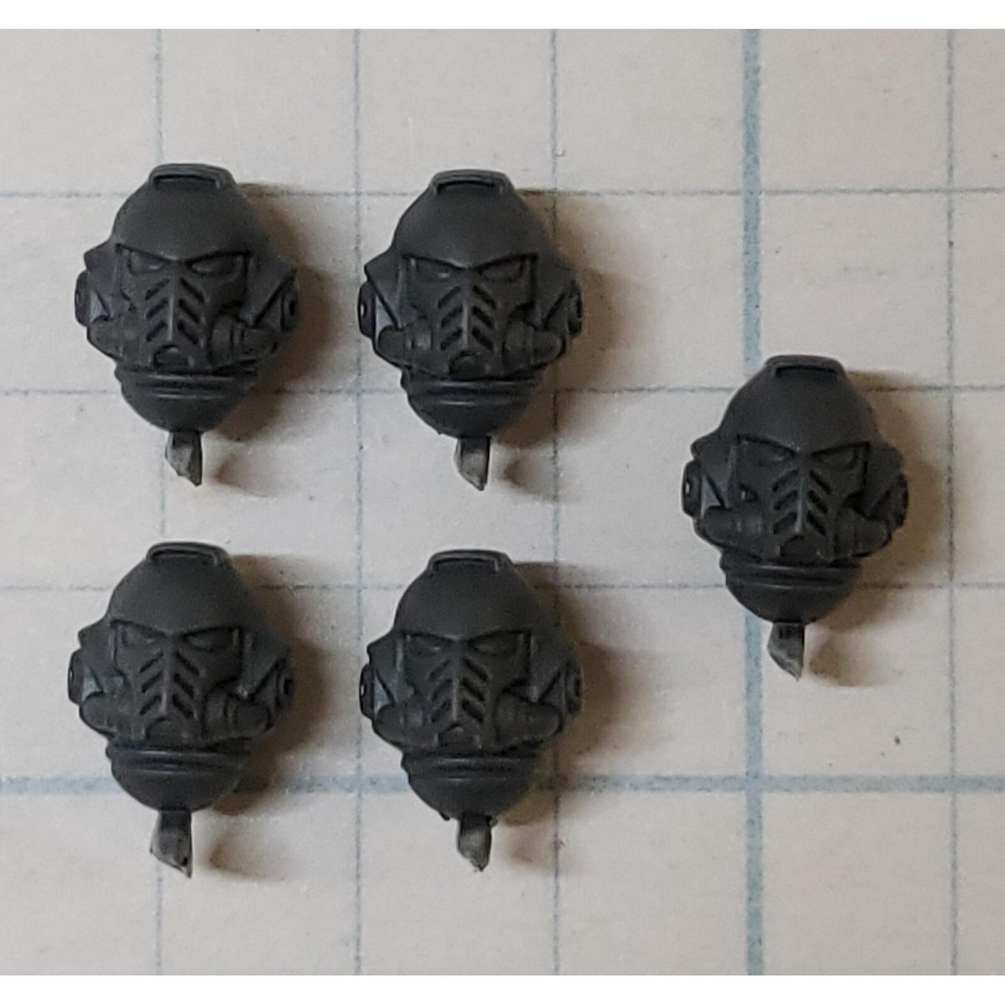 40k Space Marine Bits Primaris Jump Pack Intercessors Helmet Heads x5 Set 40k