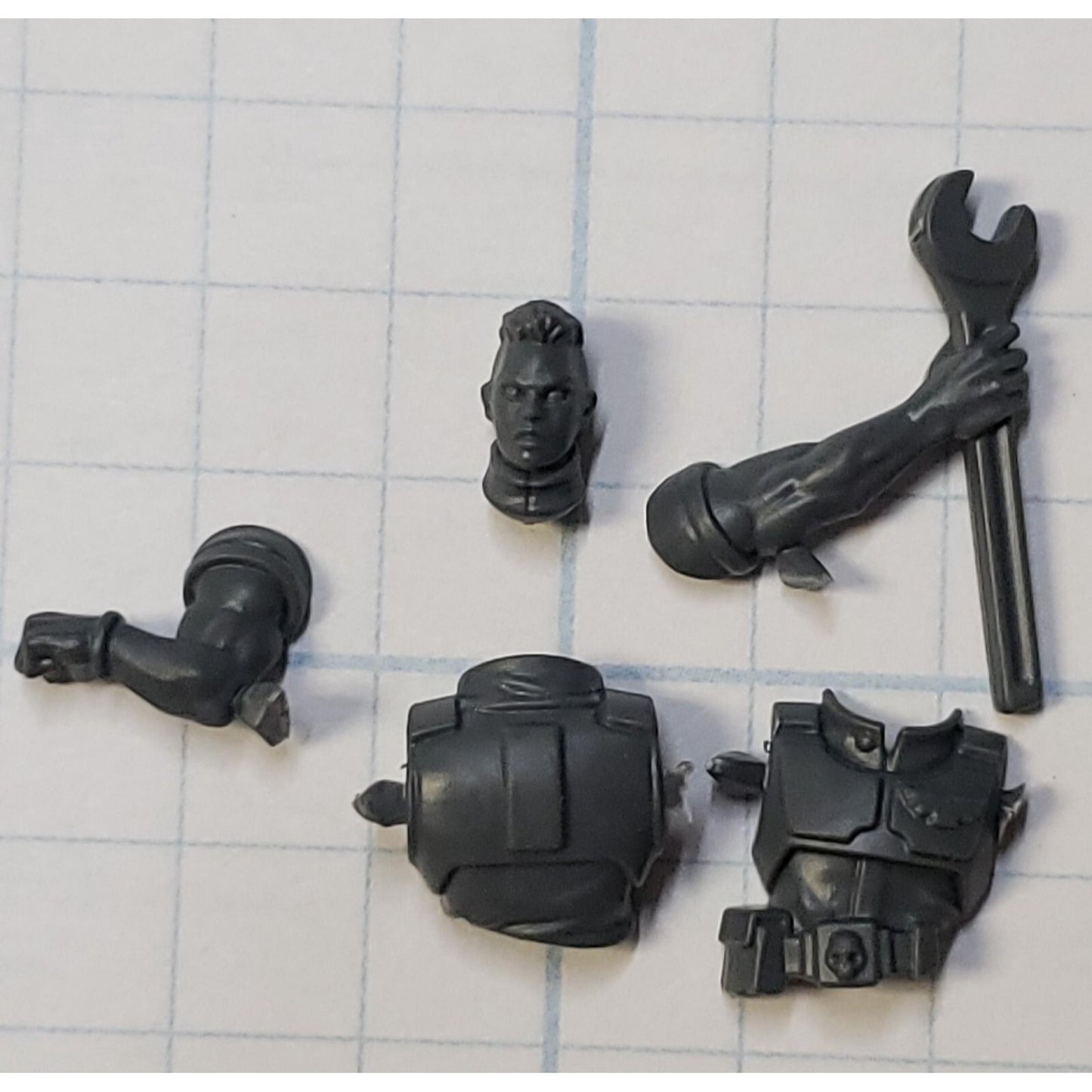 40k Astra Militarum Bits Cadian Upgrade Field Engineer Torso Arms Head