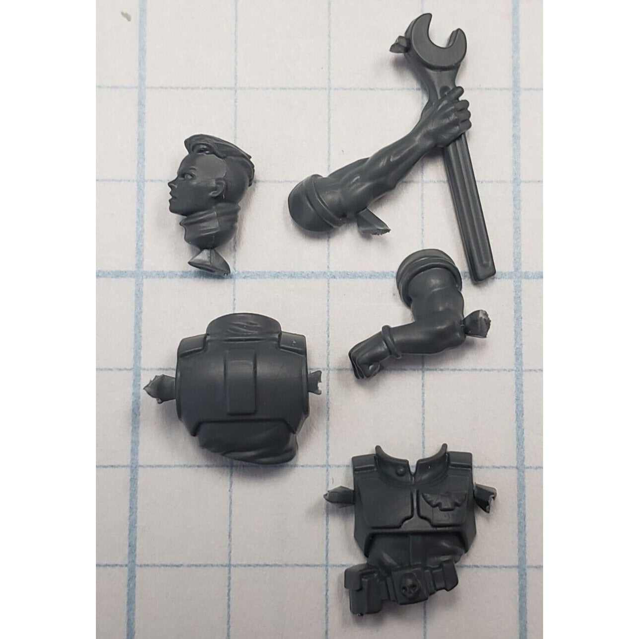 40k Astra Militarum Bits Cadian Upgrade Field Engineer Torso Arms Head
