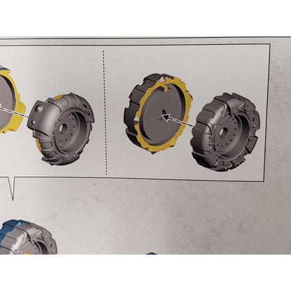 40k Ork Bits Trukk 4 Wheel Drive Tire Wheels x6 Set