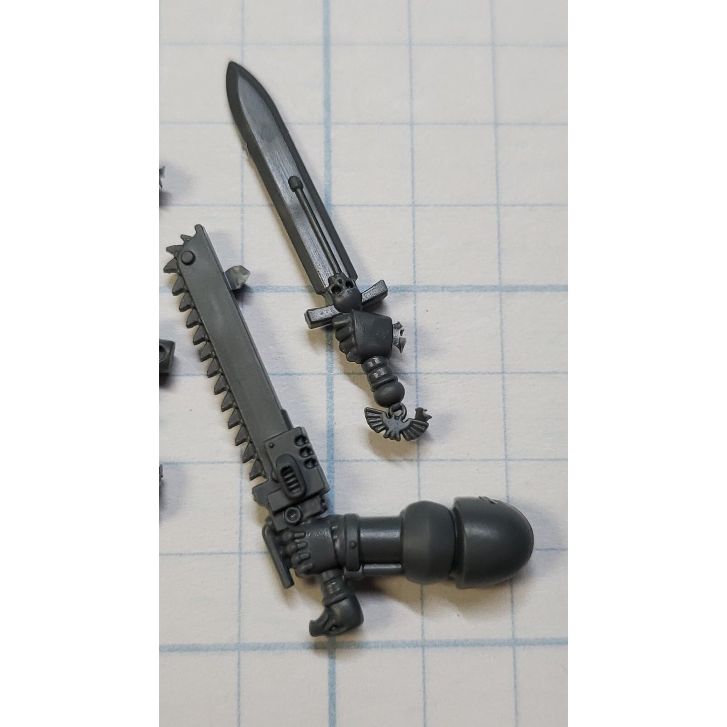 40k Space Marine Bits Devastator Pistol Chainsword Power Sword Pistol Set