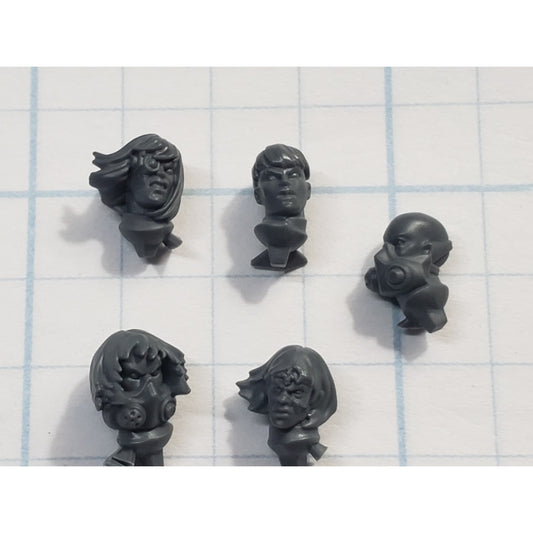 40k Adeptus Sororitas Bits Seraphim Bare Female Heads x5 Set B