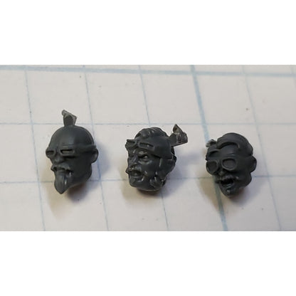 Necromunda Bits Orlock Weapon Upgrade Bare Heads x3 S03