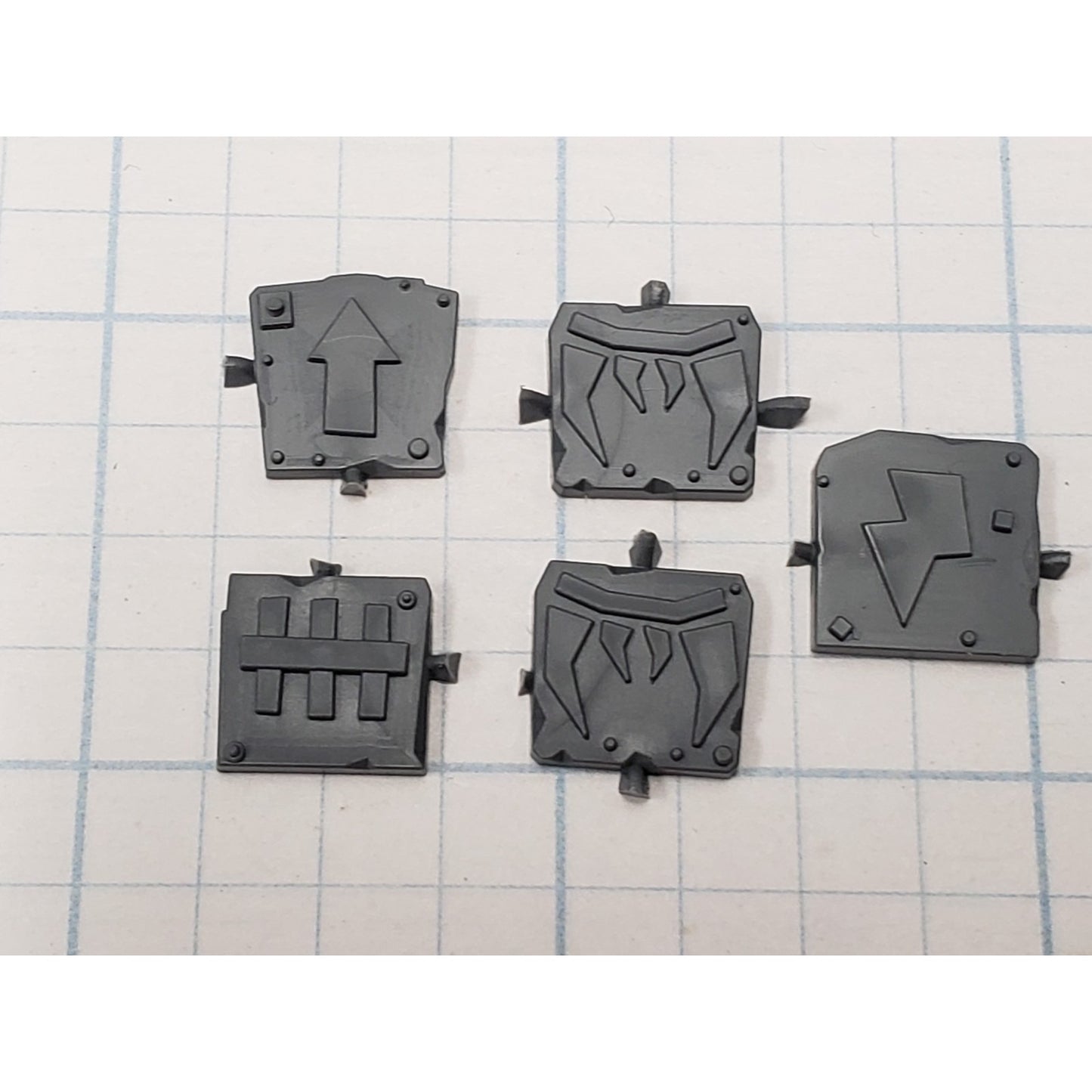 40k Ork Bits Trukk Glyph Sygil Plate Set x5 SG05