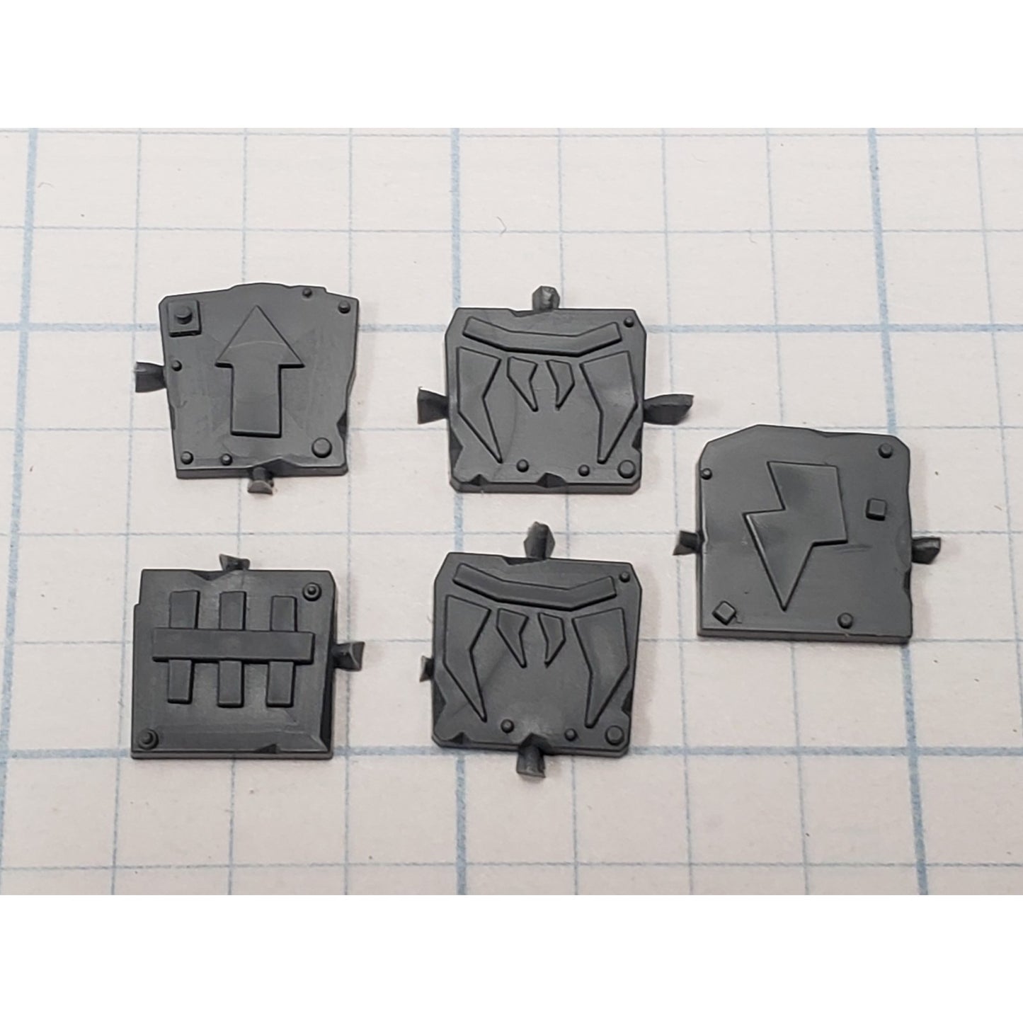 40k Ork Bits Trukk Glyph Sygil Plate Set x5 SG05