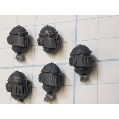 30k Space Marine Bits Legionnaire Mark II Crusade Armor Helmet Heads x5 Set