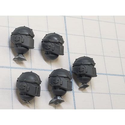 30k Space Marine Bits Legionnaire Mark II Crusade Armor Helmet Heads x5 Set