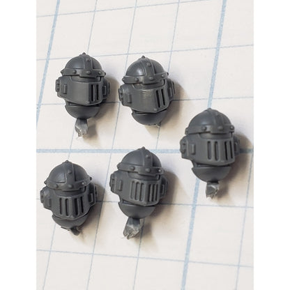 30k Space Marine Bits Legionnaire Mark II Crusade Armor Helmet Heads x5 Set