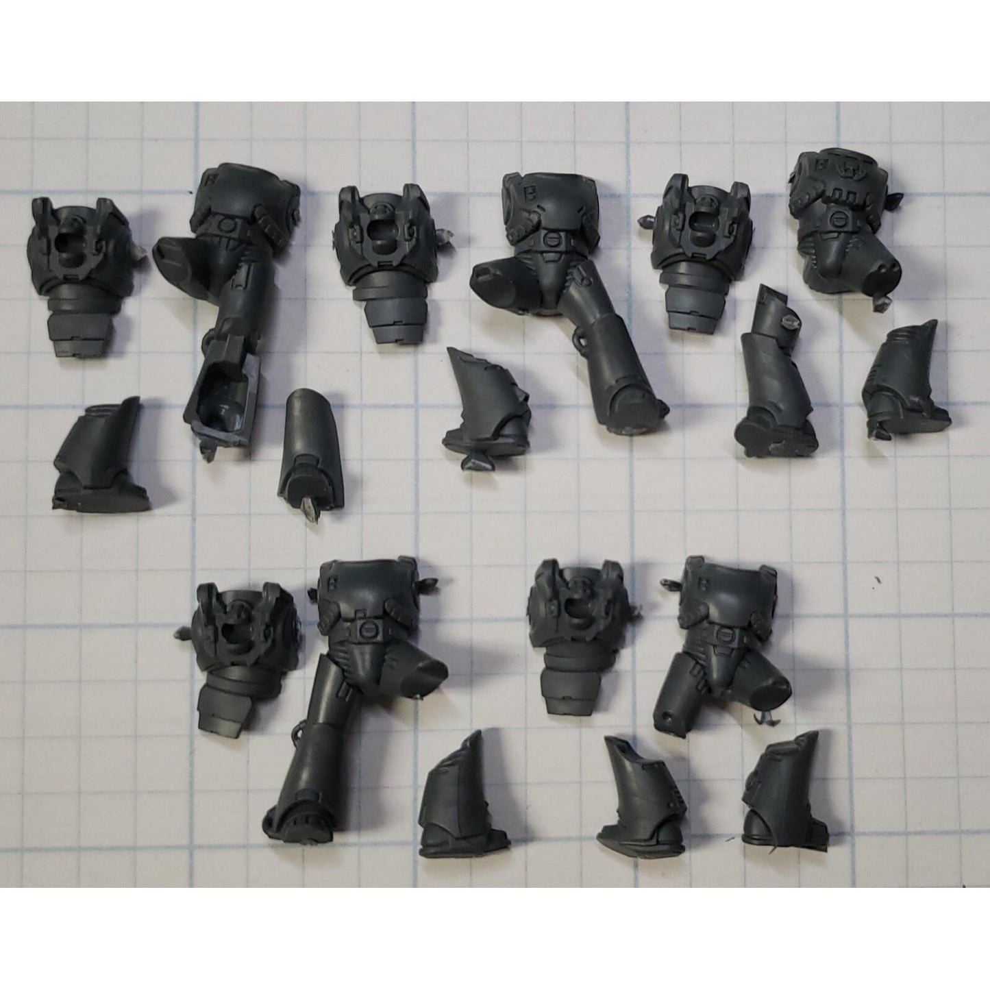 30K Space Marine Bits Mark VI ASSAULT Squad Jumping Torso Legs x5 A05