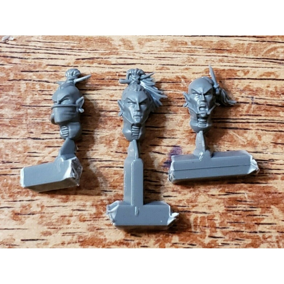 40k Drukhari Bits Kabalite Warrior  Bare Heads x3