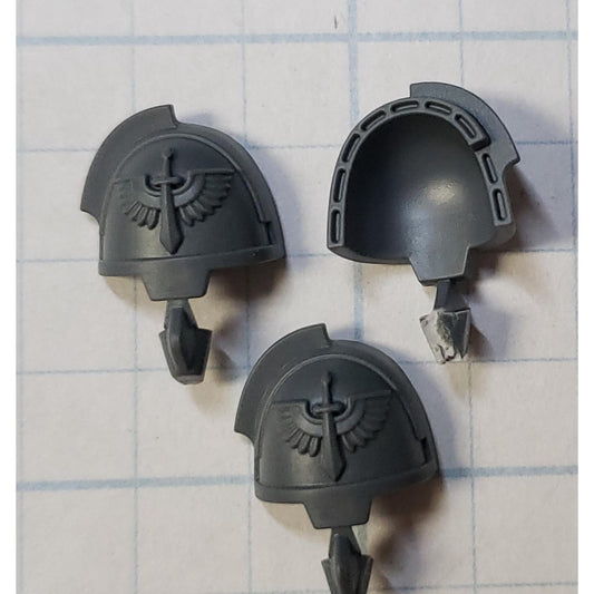 40k Dark Angels Bits Upgrade Crest Gravis Winged Sword Shoulder Pads x3 B11