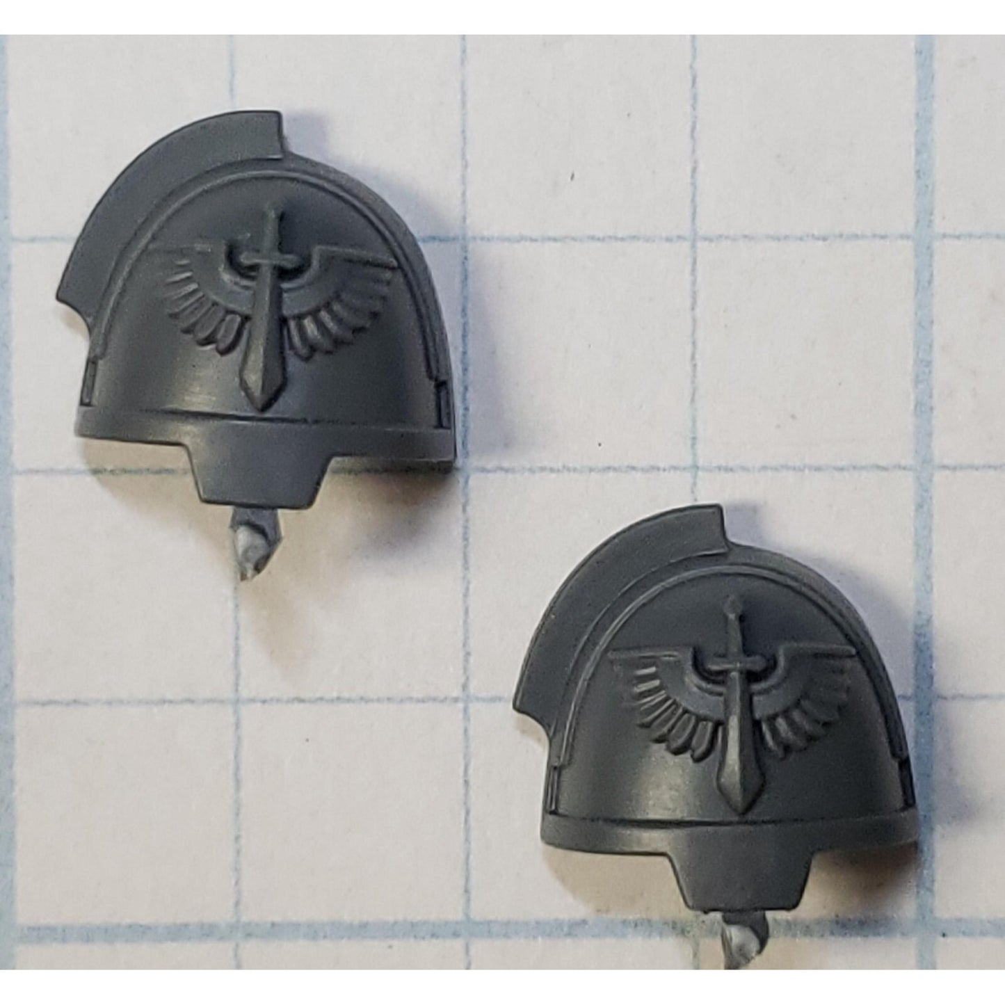 40k Dark Angels Bits Upgrade Crest Gravis Winged Sword Shoulder Pads x3 B11