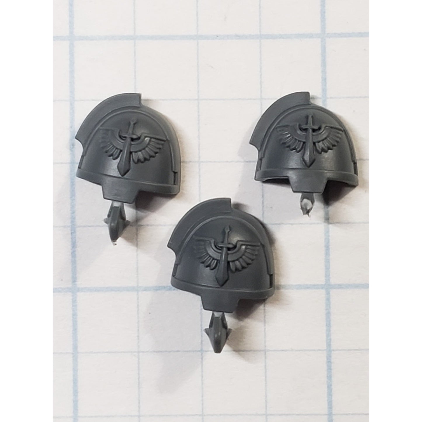 40k Dark Angels Bits Upgrade Crest Gravis Winged Sword Shoulder Pads x3 B11