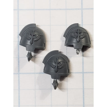40k Dark Angels Bits Upgrade Crest Gravis Winged Sword Shoulder Pads x3 B11