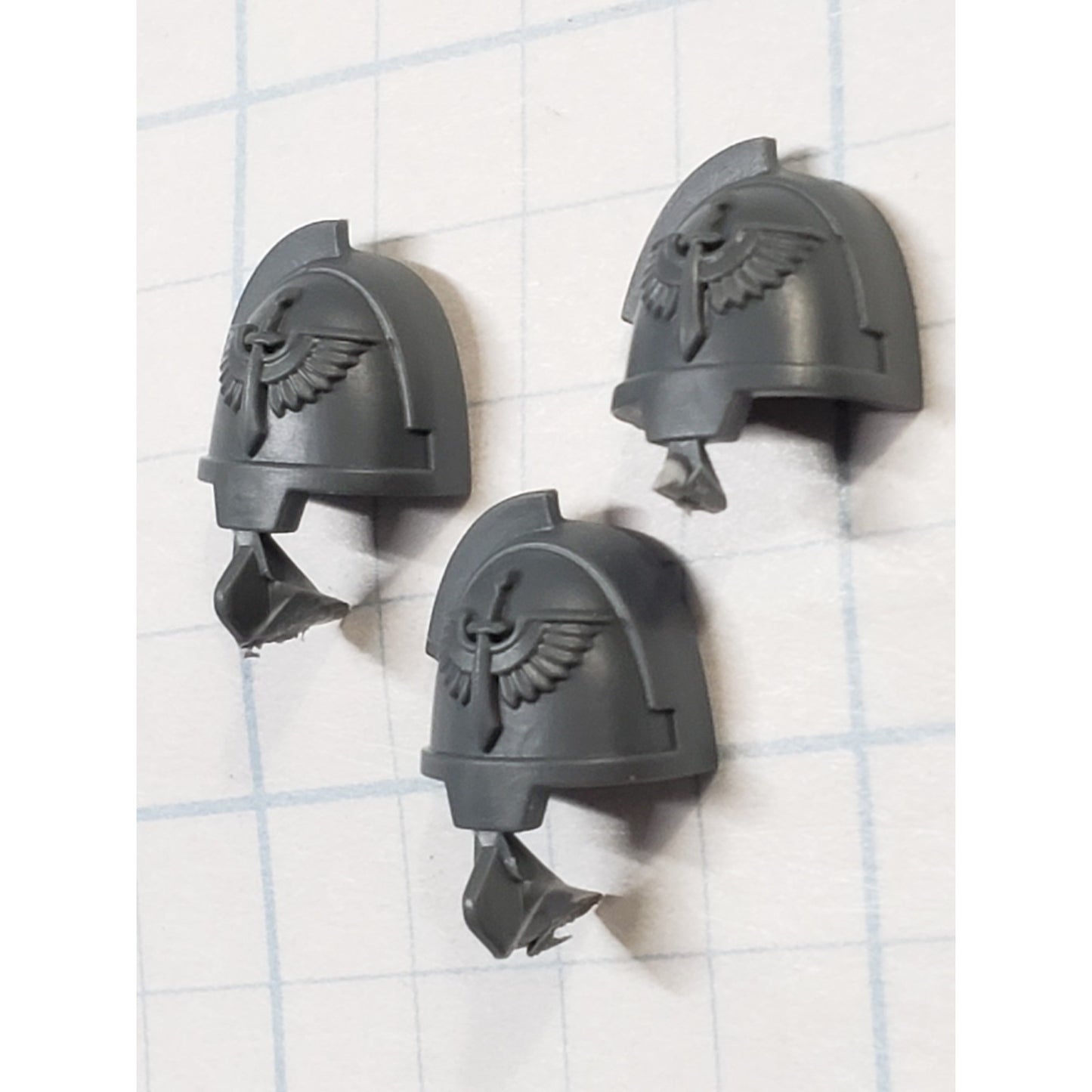 40k Dark Angels Bits Upgrade Crest Gravis Winged Sword Shoulder Pads x3 B11