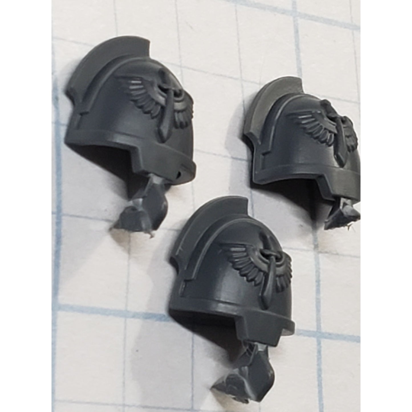 40k Dark Angels Bits Upgrade Crest Gravis Winged Sword Shoulder Pads x3 B11