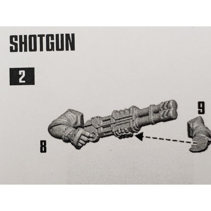 Necromunda Bits Orlock Weapon Upgrade Shotgun w Arms #08