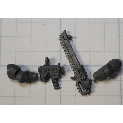 40K Chaos Space Marine Bits Legionary Champion Chain Sword Bolt Pistol