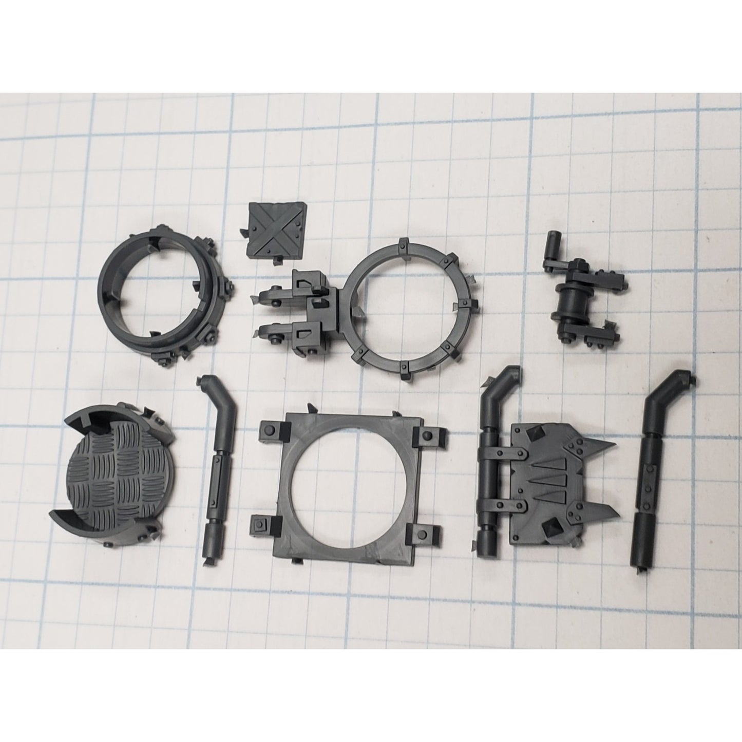 40k Ork Bits Trukk Front Turret w Mount & Glyph Set