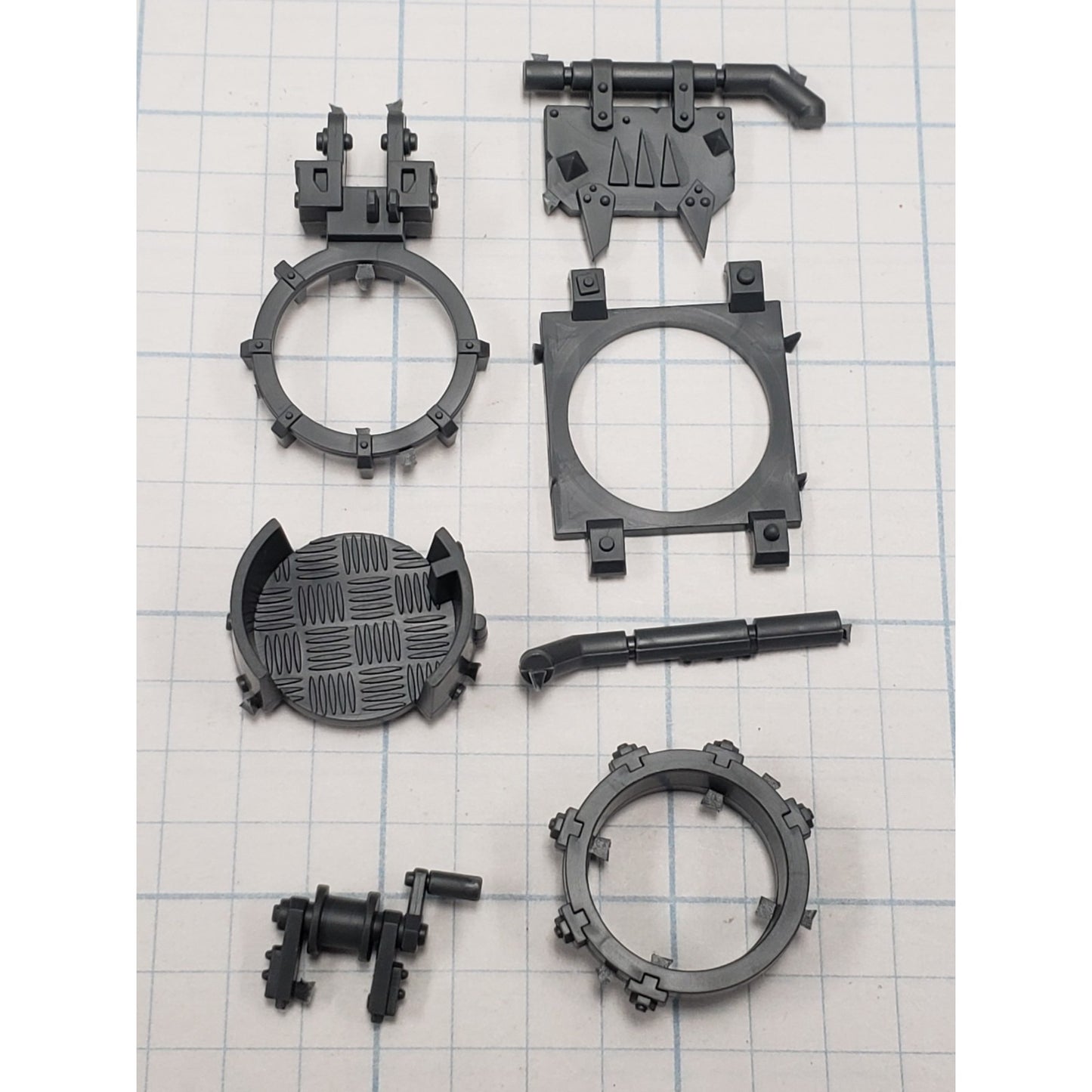 40k Ork Bits Trukk Front Turret w Mount & Glyph Set
