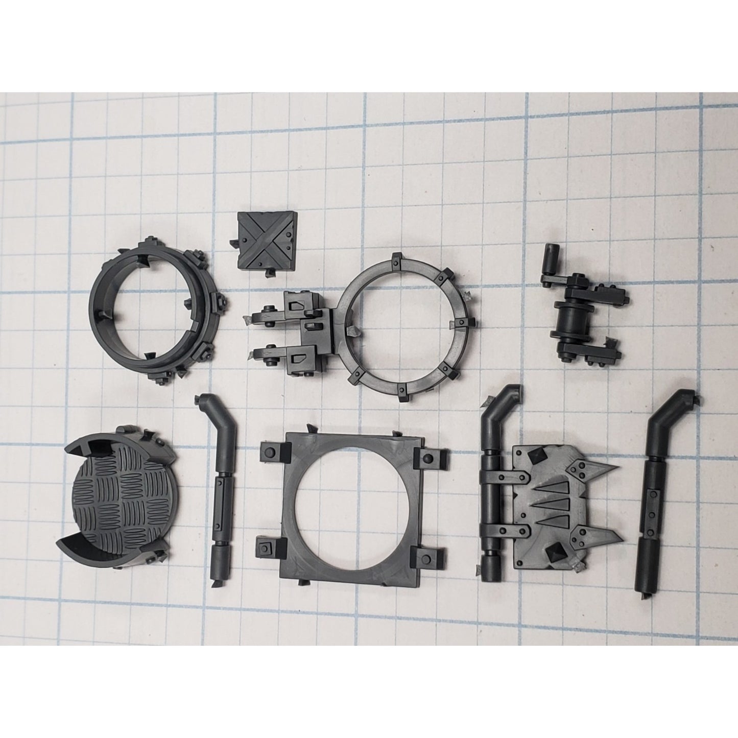 40k Ork Bits Trukk Front Turret w Mount & Glyph Set