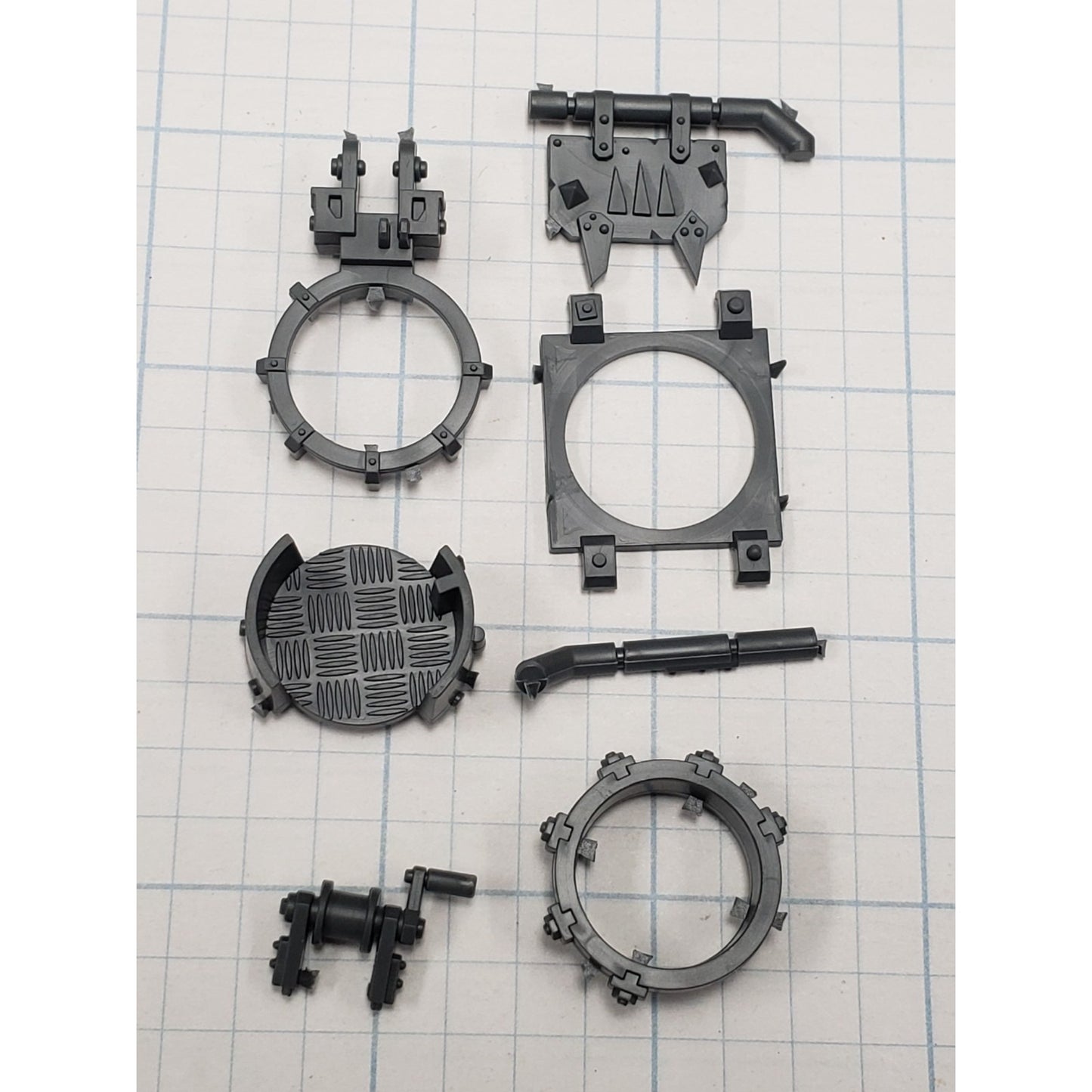 40k Ork Bits Trukk Front Turret w Mount & Glyph Set