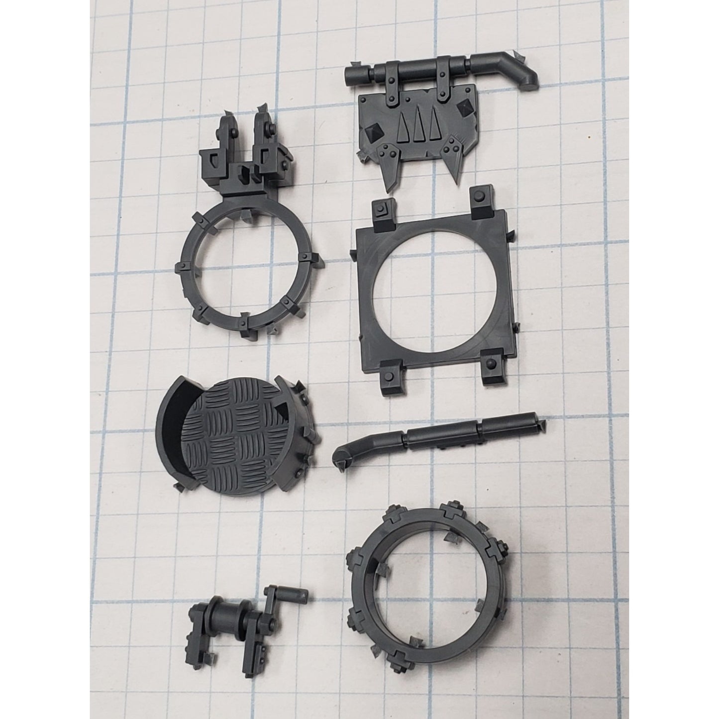 40k Ork Bits Trukk Front Turret w Mount & Glyph Set