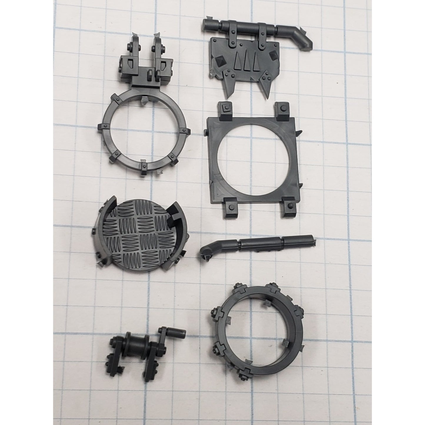 40k Ork Bits Trukk Front Turret w Mount & Glyph Set