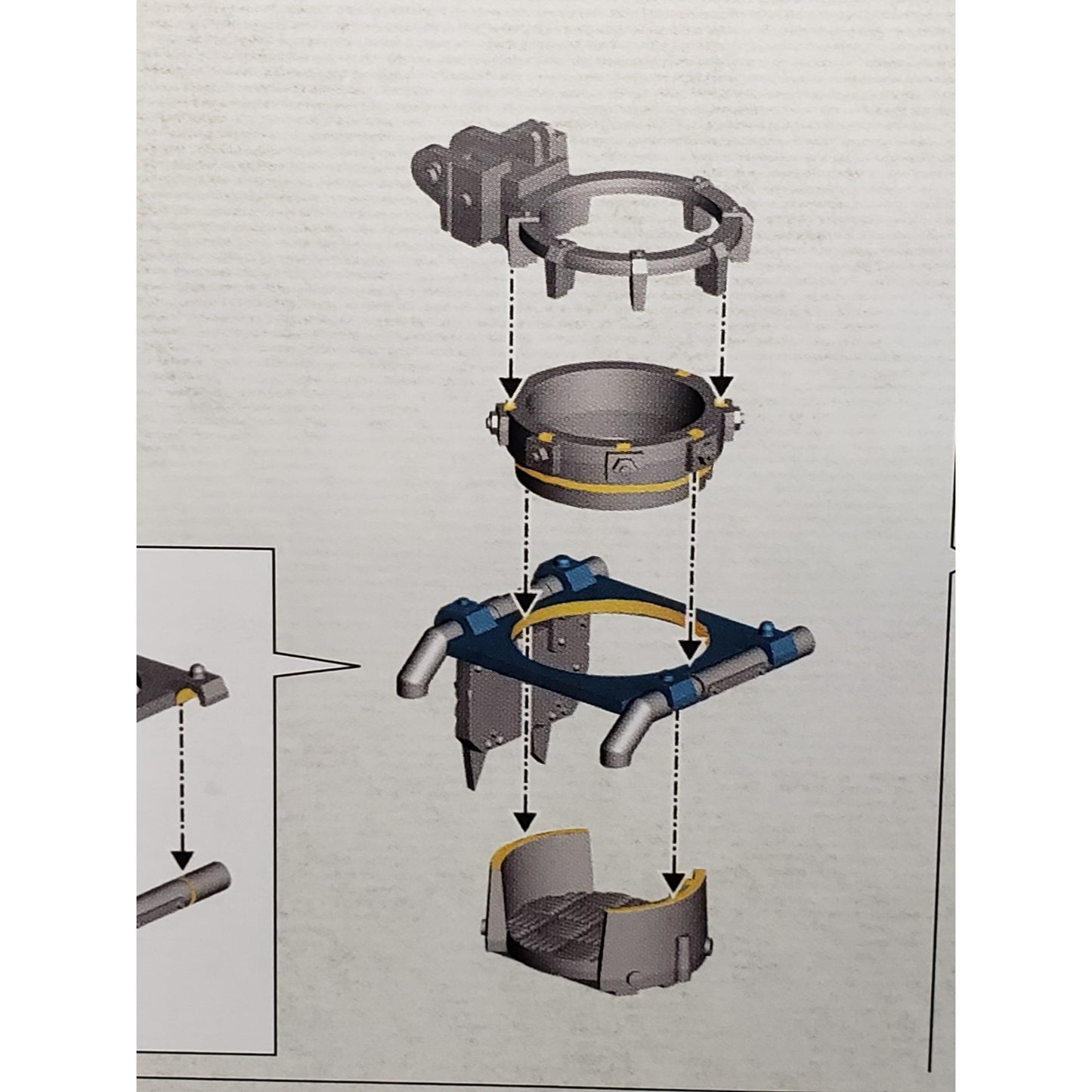 40k Ork Bits Trukk Front Turret w Mount & Glyph Set