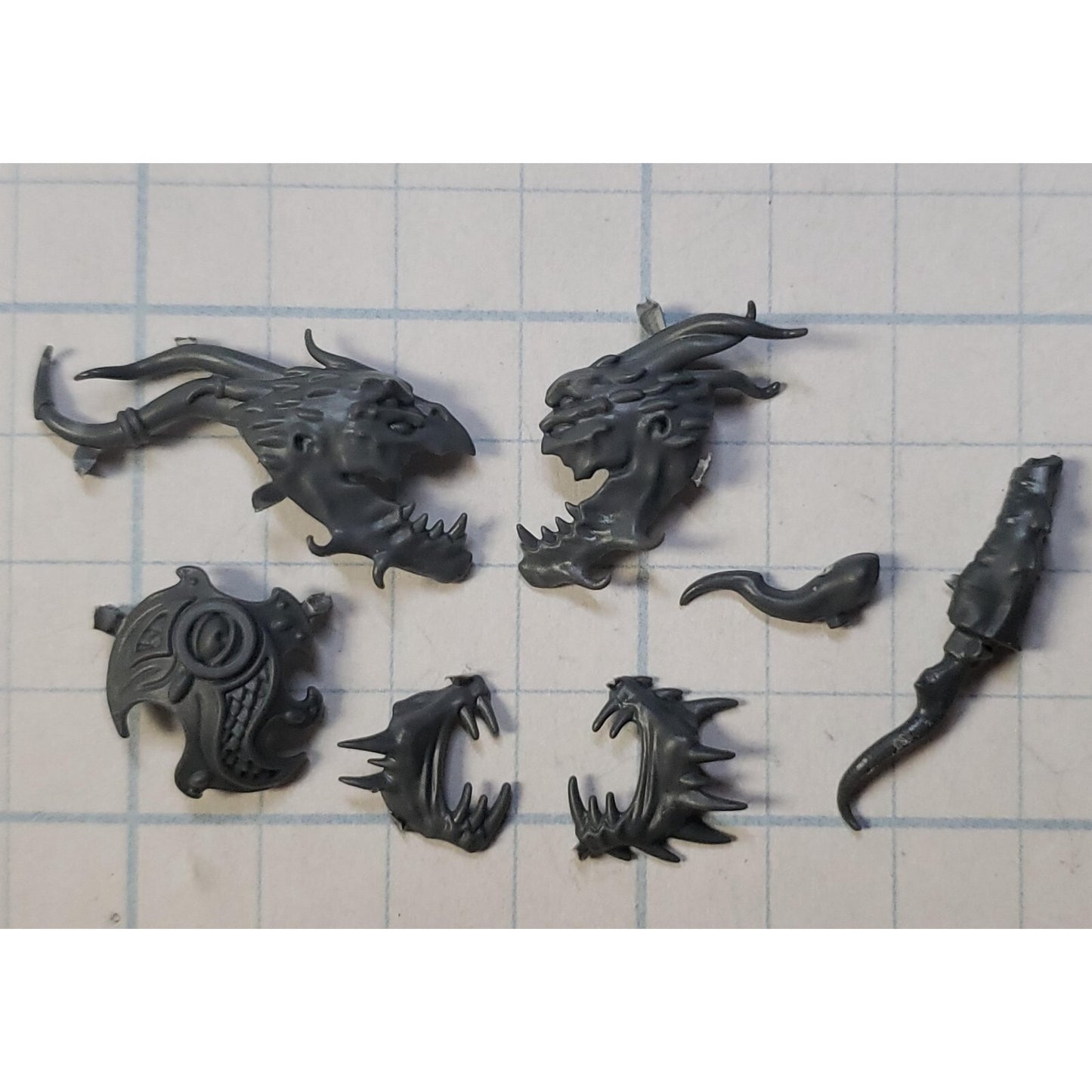 40k Chaos Space Marines Bits Daemon Prince Head Faction Set Tzeentch