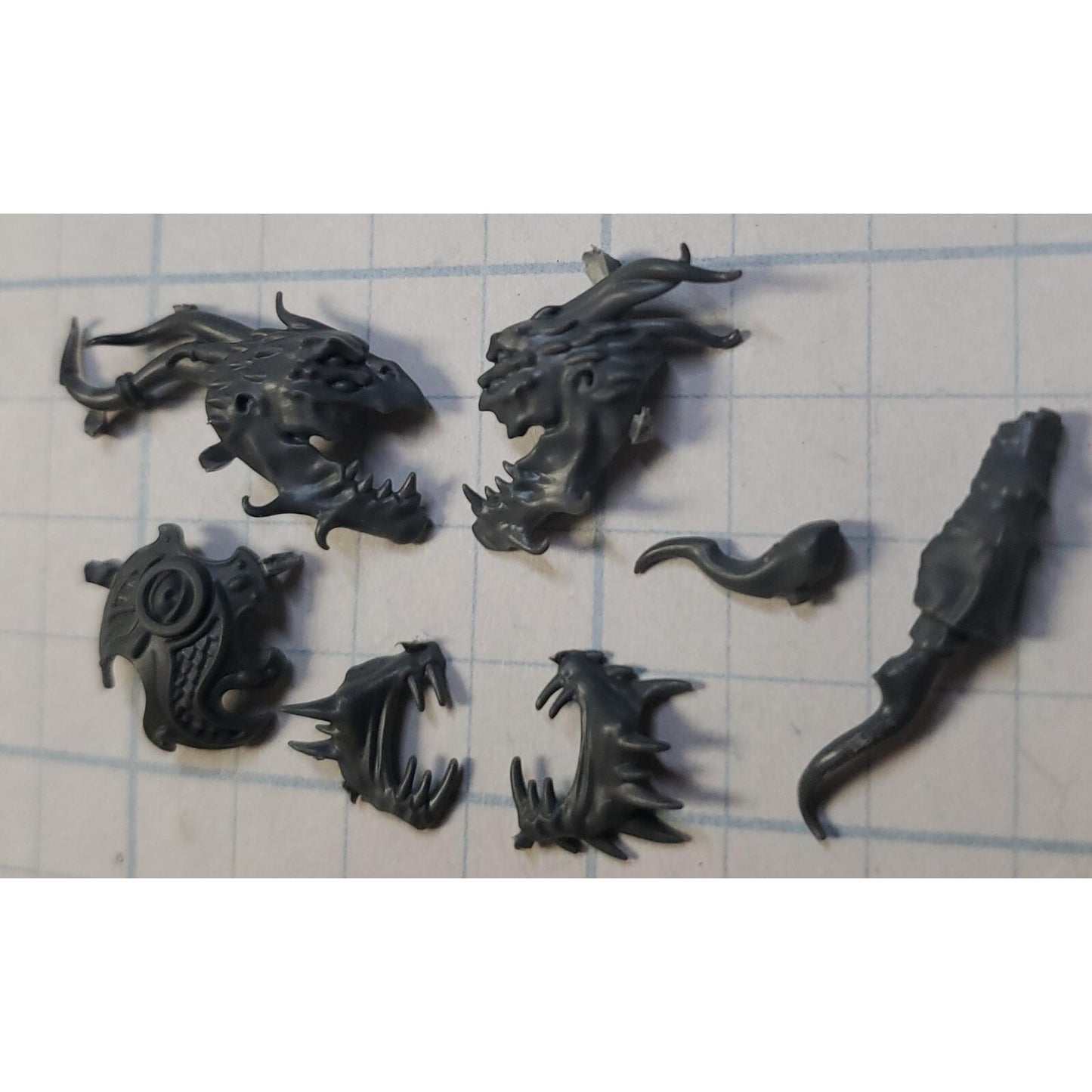 40k Chaos Space Marines Bits Daemon Prince Head Faction Set Tzeentch