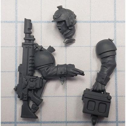 40k Astra Militarum Bits Cadian Upgrade Ammo Jack w Munitions Tin