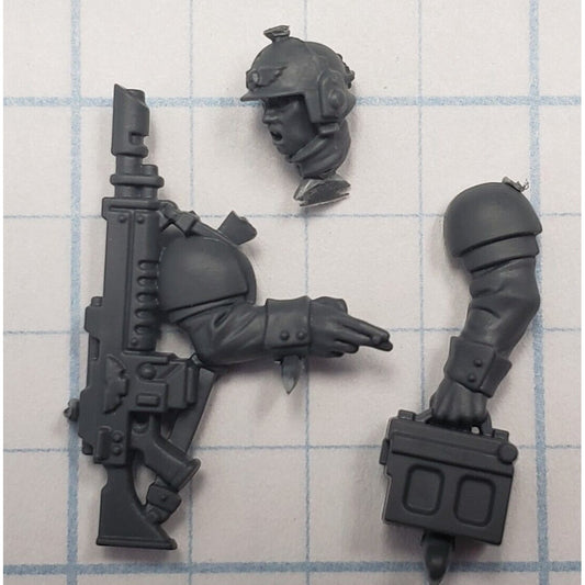 40k Astra Militarum Bits Cadian Upgrade Ammo Jack w Munitions Tin