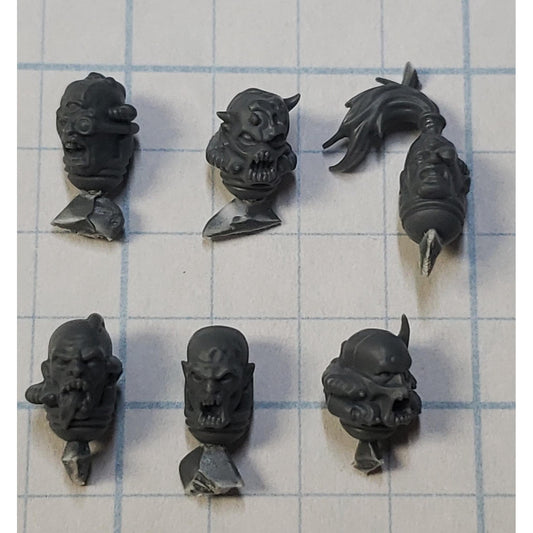40k Chaos Space Marine Bits Chosen Heretic Heads Bare x6