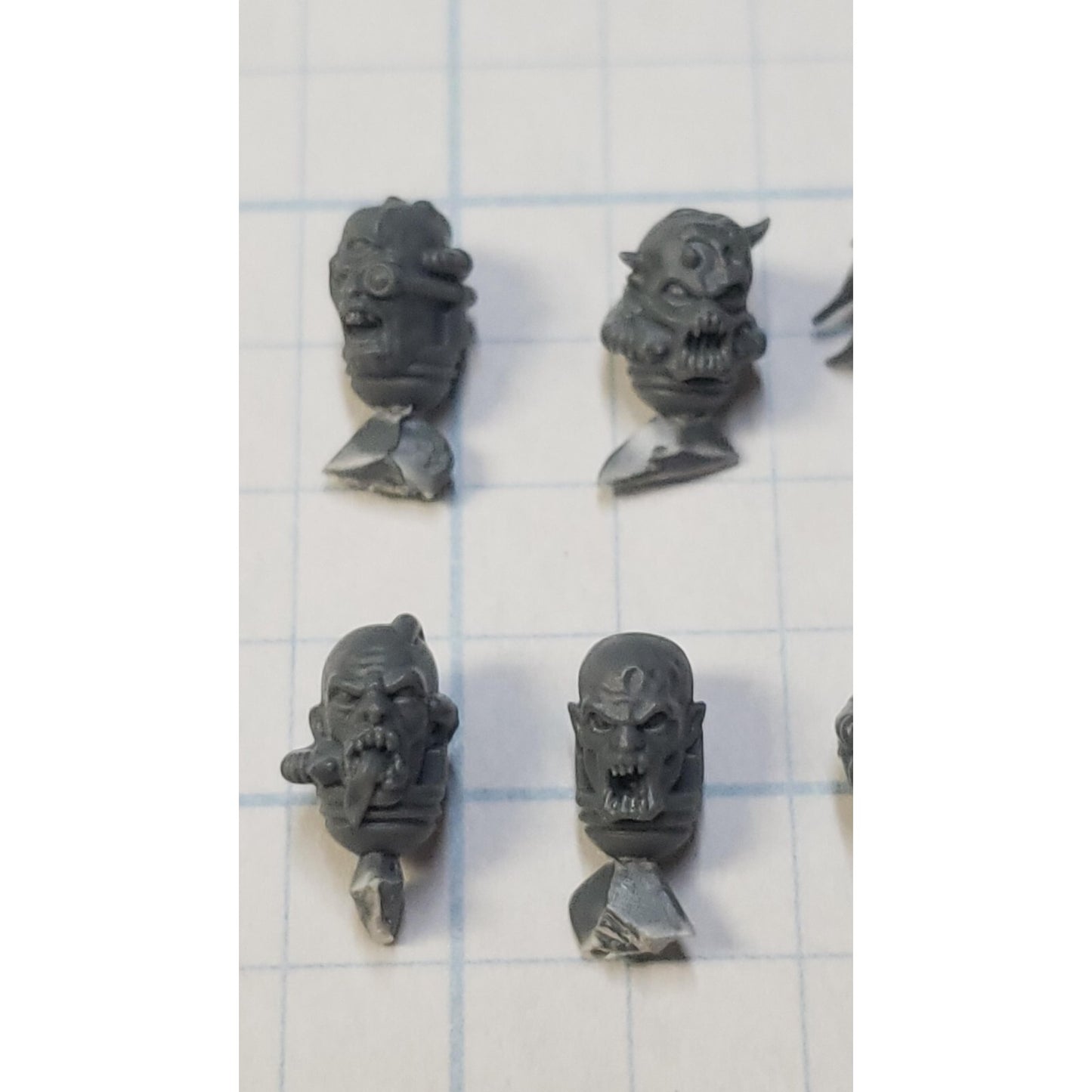 40k Chaos Space Marine Bits Chosen Heretic Heads Bare x6