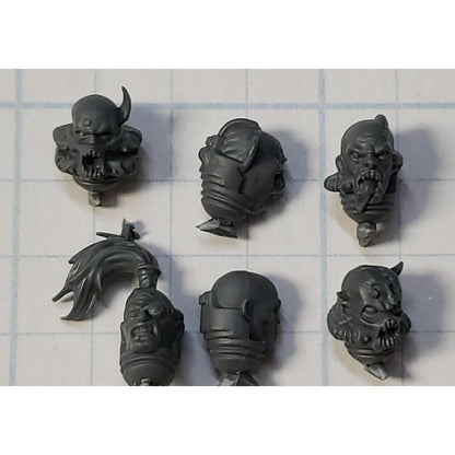 40k Chaos Space Marine Bits Chosen Heretic Heads Bare x6