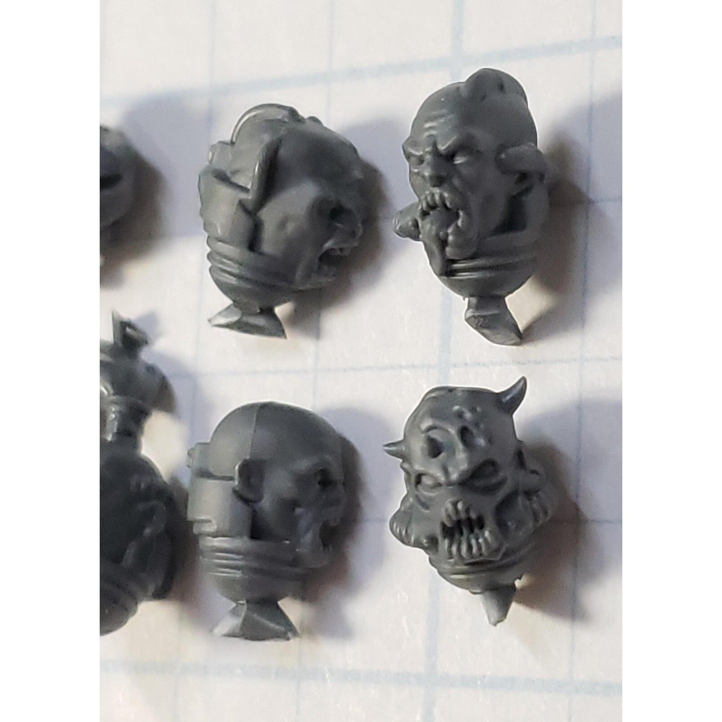 40k Chaos Space Marine Bits Chosen Heretic Heads Bare x6