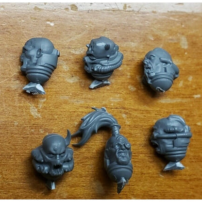 40k Chaos Space Marine Bits Chosen Heretic Heads Bare x6