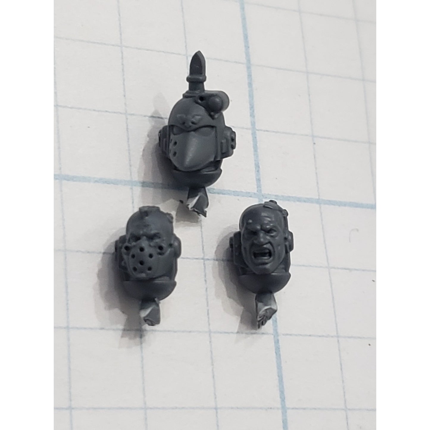 30K Space Marine Bits Mark 6 VI Tactical Squad Sergeant Helmet & Bare Heads #52