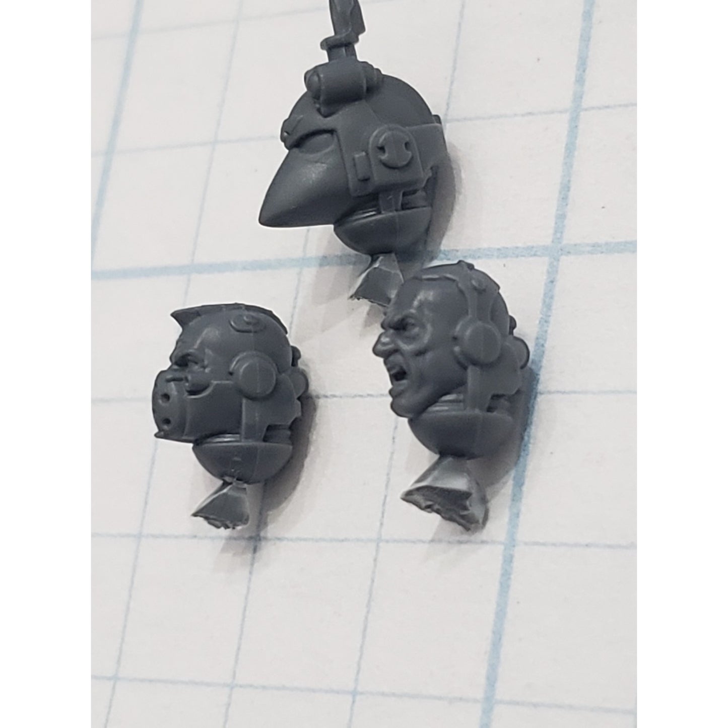 30K Space Marine Bits Mark 6 VI Tactical Squad Sergeant Helmet & Bare Heads #52