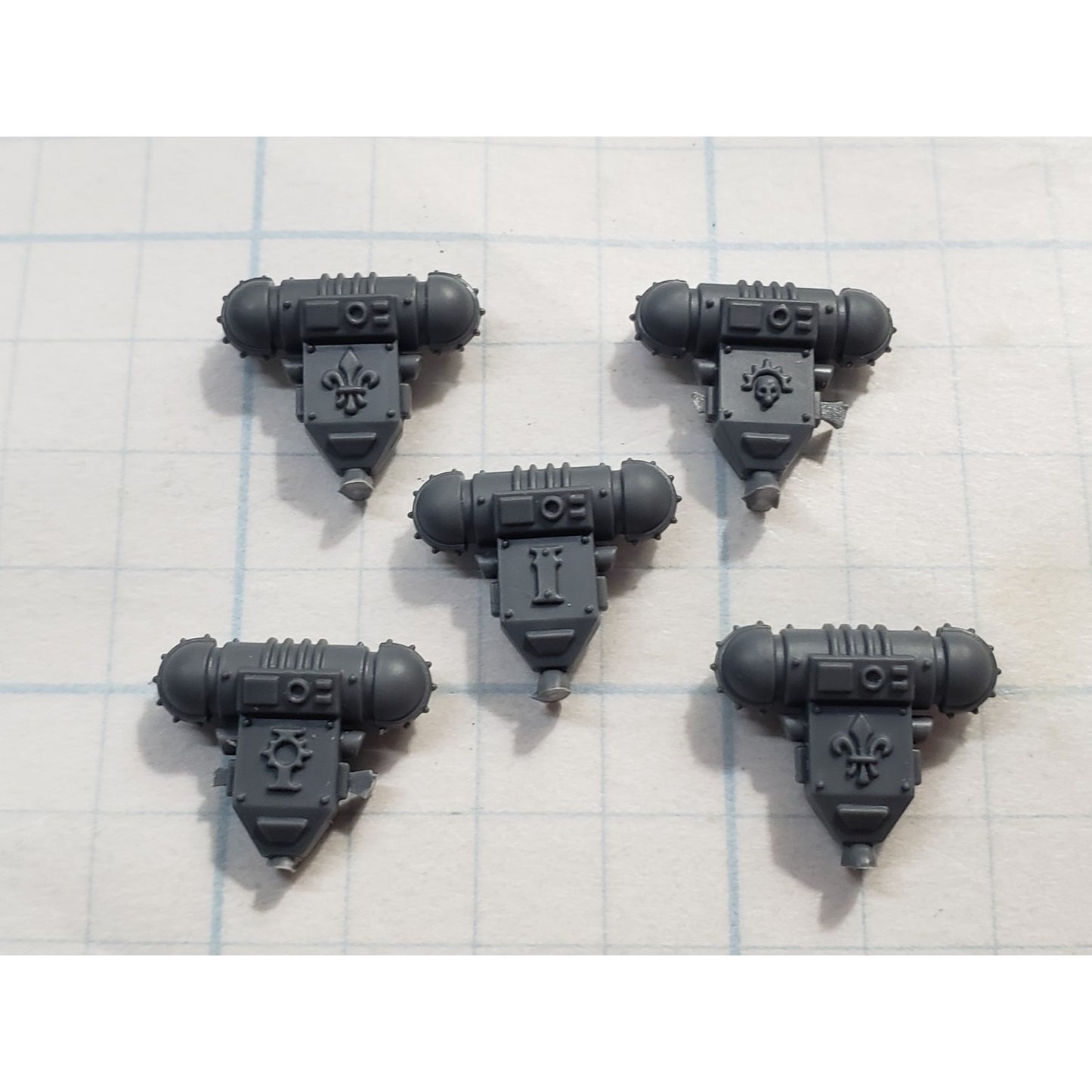 40K Adeptus Sororitas Bits Battle Sister Squad Engraved Backpacks x5