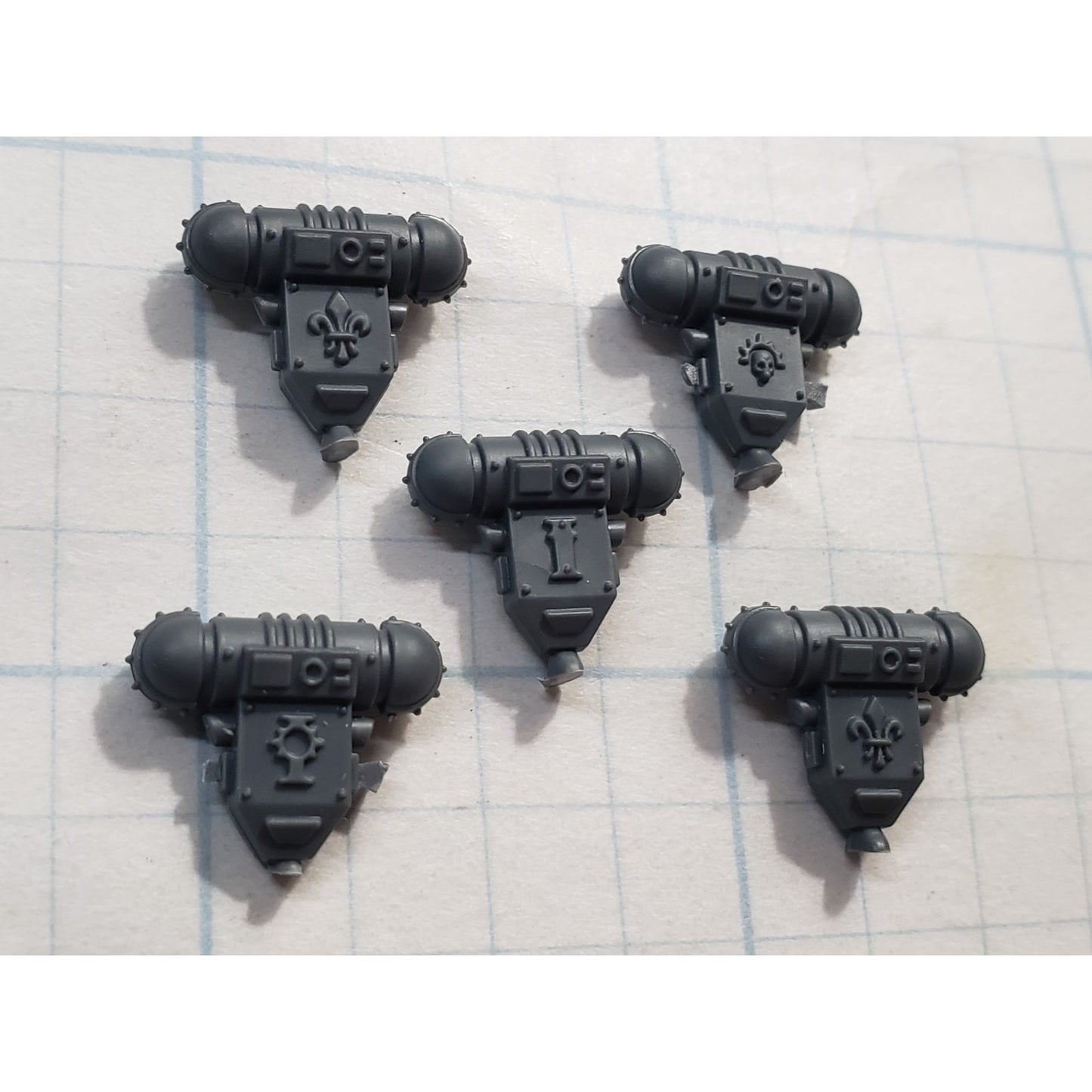 40K Adeptus Sororitas Bits Battle Sister Squad Engraved Backpacks x5