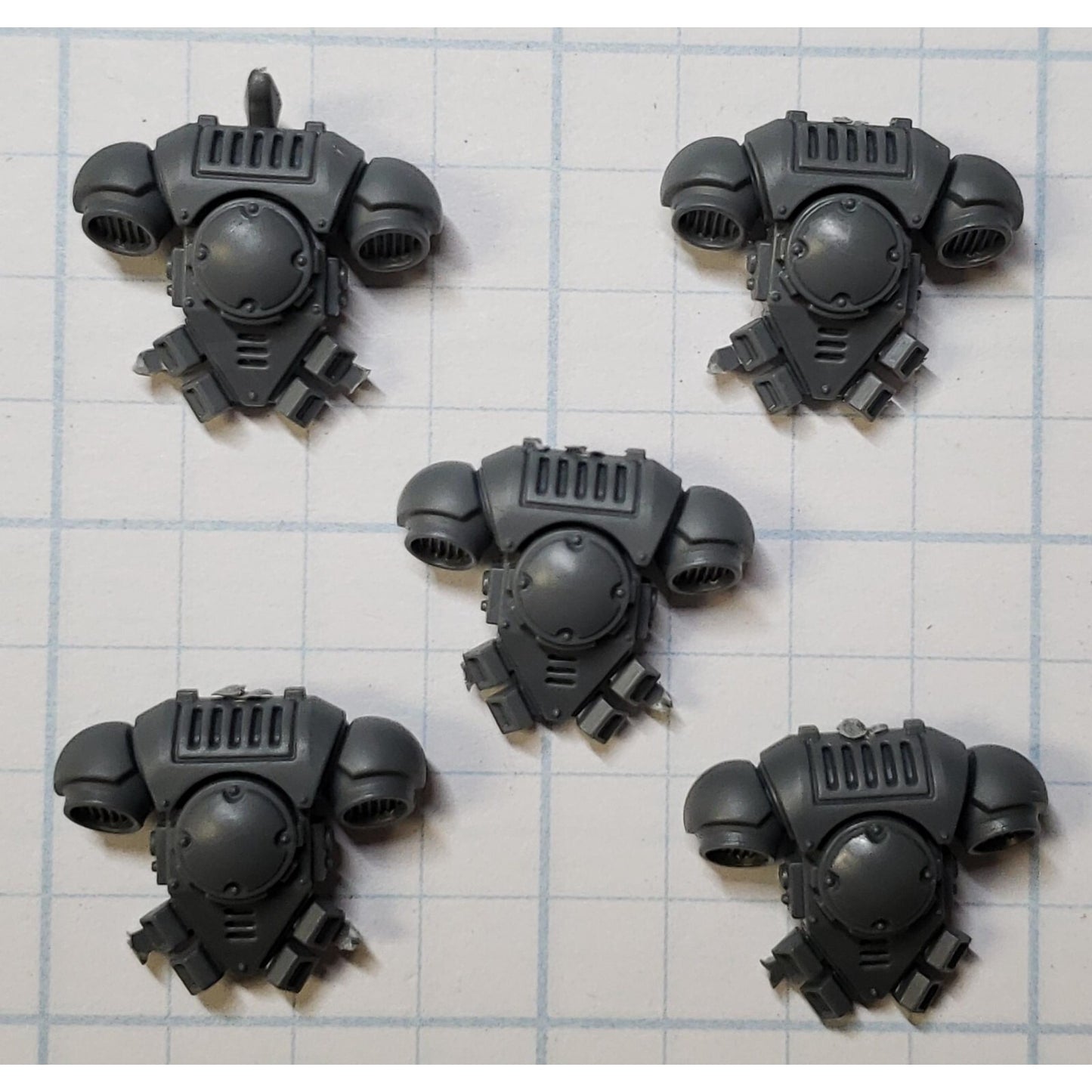 40K Space Marine Bits Primaris Intercessor  Engraved Backpacks x5
