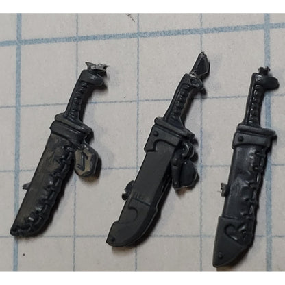 40k Space Wolves Bits Wolf Pack Grey Hunter Dagger Sheaths w Icons x3 Set