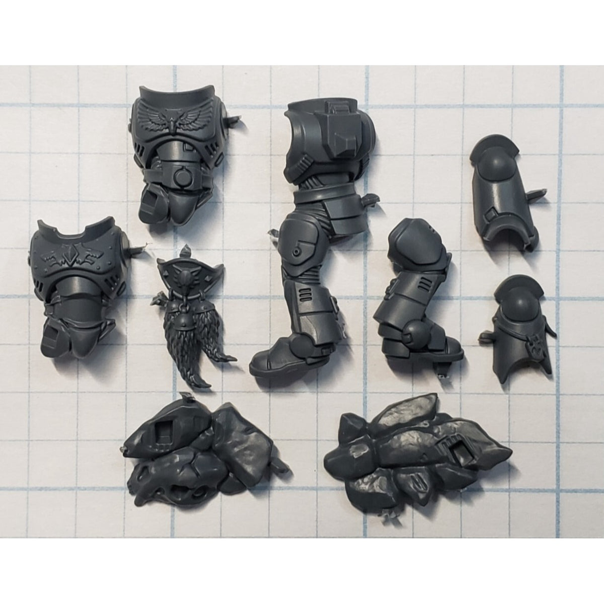 40k Space Wolves Bits Grey Hunters Pack Leader Torso Legs Set #01